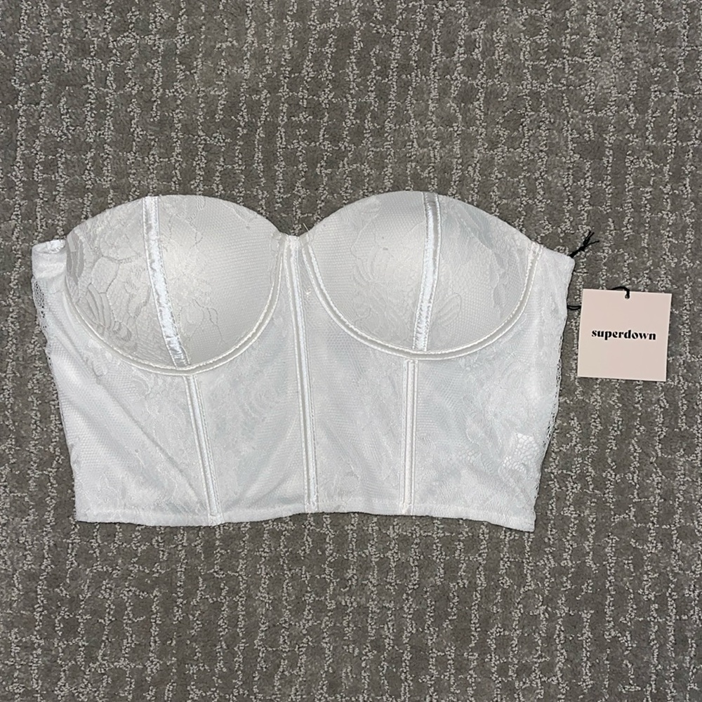 NWT Superdown White Corset Size M